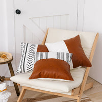 HKM-816083 Double Sofa Cushion with Cotton Canvas Cover and PP Cotton Filling - 45x45cm & 35x50cm Long Pillow