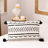 HKM-816083 Double Sofa Cushion with Cotton Canvas Cover and PP Cotton Filling - 45x45cm & 35x50cm Long Pillow