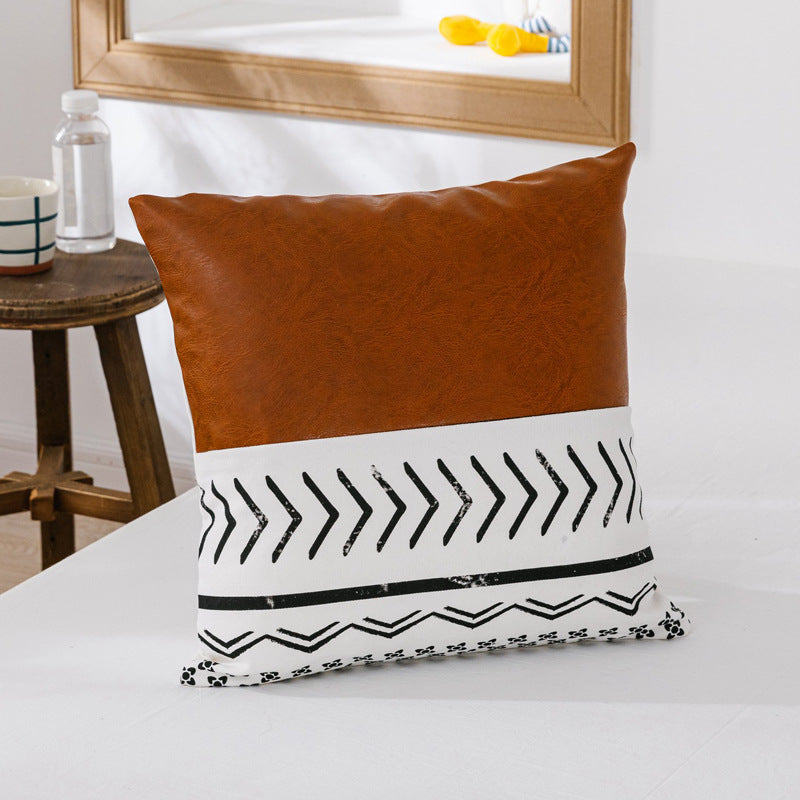 HKM-816083 Double Sofa Cushion with Cotton Canvas Cover and PP Cotton Filling - 45x45cm & 35x50cm Long Pillow