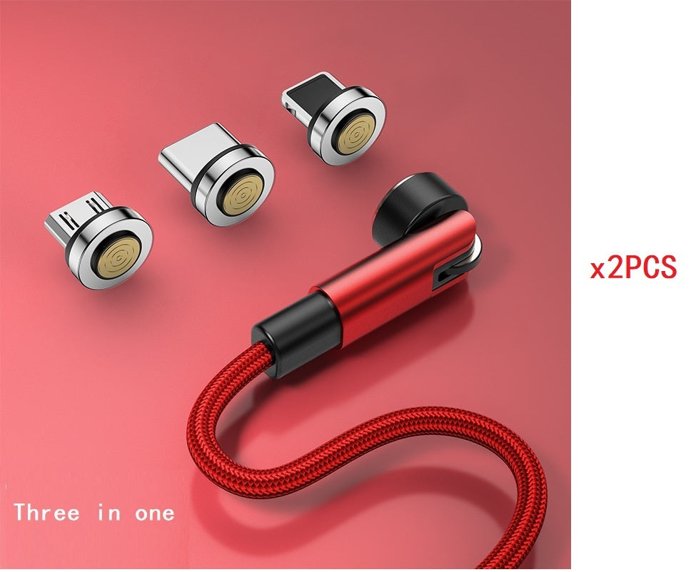 HKM-816083 Rotating 540 Degree Magnetic Data Cable - 3-in-1 Mini USB, Micro USB, TYPE-C, 1m & 2m Lengths Available