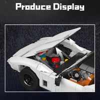 HKM-816275 Corvette C3 Sports Car Model Building Block Set with 1347+ Pieces for Kids Ages 8 and Up