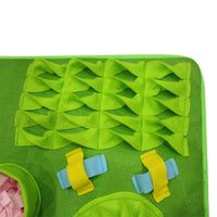 HKM-816339 Dog Sniffing Mat with Butterfly and Flower Design - Educational Felt Toy for Pets