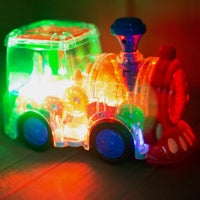 HKM-816339 Transparent Electric Gear Train Toy for Kids, Ages 0-7, Plastic, Educational Plaything