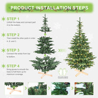 HKM-816467 PE and PVC Mixed Christmas Tree – Available in 5ft, 6ft, 7ft, and 8ft Sizes for Holiday Decor