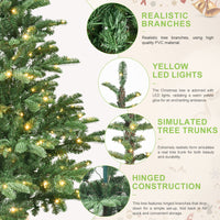 HKM-816467 PE and PVC Mixed Christmas Tree – Available in 5ft, 6ft, 7ft, and 8ft Sizes for Holiday Decor