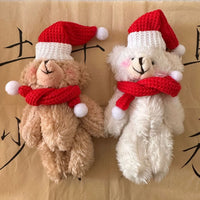HKM-816531 Christmas Plush Teddy Bear Keychain - Soft Cartoon Pendant for Kids and Holiday Decorations