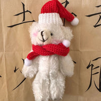 HKM-816531 Christmas Plush Teddy Bear Keychain - Soft Cartoon Pendant for Kids and Holiday Decorations