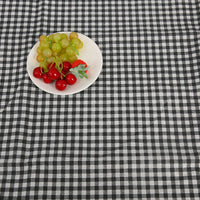 HKM-816531 Cotton Hemp Check Print Stall Tablecloth and Mat - Digital Printing, 150cm Width