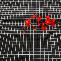 HKM-816531 Cotton Hemp Check Print Stall Tablecloth and Mat - Digital Printing, 150cm Width