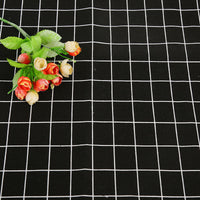 HKM-816531 Cotton Hemp Check Print Stall Tablecloth and Mat - Digital Printing, 150cm Width
