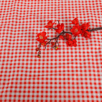 HKM-816531 Cotton Hemp Check Print Stall Tablecloth and Mat - Digital Printing, 150cm Width