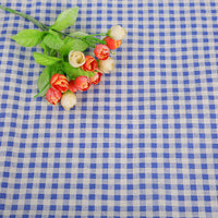 HKM-816531 Cotton Hemp Check Print Stall Tablecloth and Mat - Digital Printing, 150cm Width