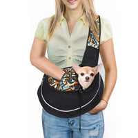 HKM-816531 Portable Crossbody Pet Carrier Bag for Dogs and Cats, Breathable Oxford Material, Adjustable Drawstring Closure