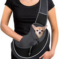HKM-816531 Portable Crossbody Pet Carrier Bag for Dogs and Cats, Breathable Oxford Material, Adjustable Drawstring Closure