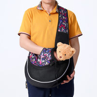 HKM-816531 Portable Crossbody Pet Carrier Bag for Dogs and Cats, Breathable Oxford Material, Adjustable Drawstring Closure