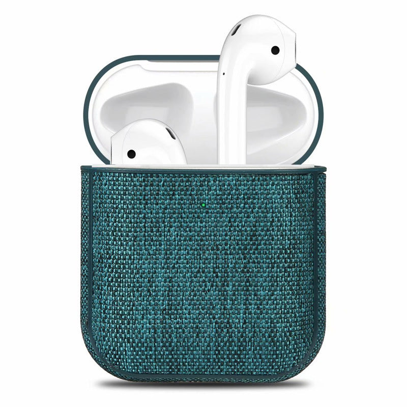 HKM-816595 Felt and Hard Shell Protective Case for AirPods 1/2 - Simple Solid Color Design