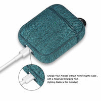 HKM-816595 Felt and Hard Shell Protective Case for AirPods 1/2 - Simple Solid Color Design