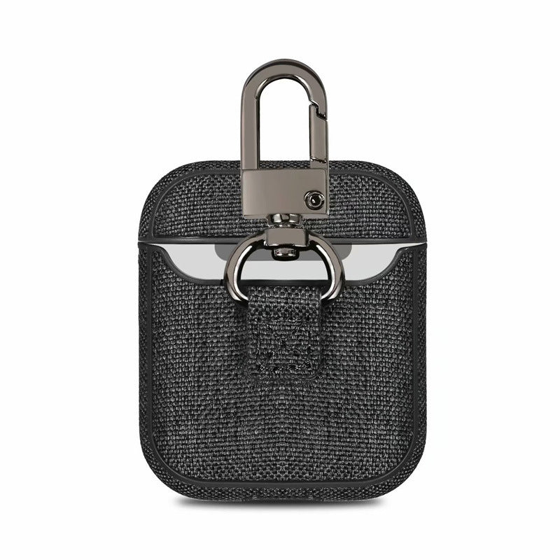 HKM-816595 Felt and Hard Shell Protective Case for AirPods 1/2 - Simple Solid Color Design