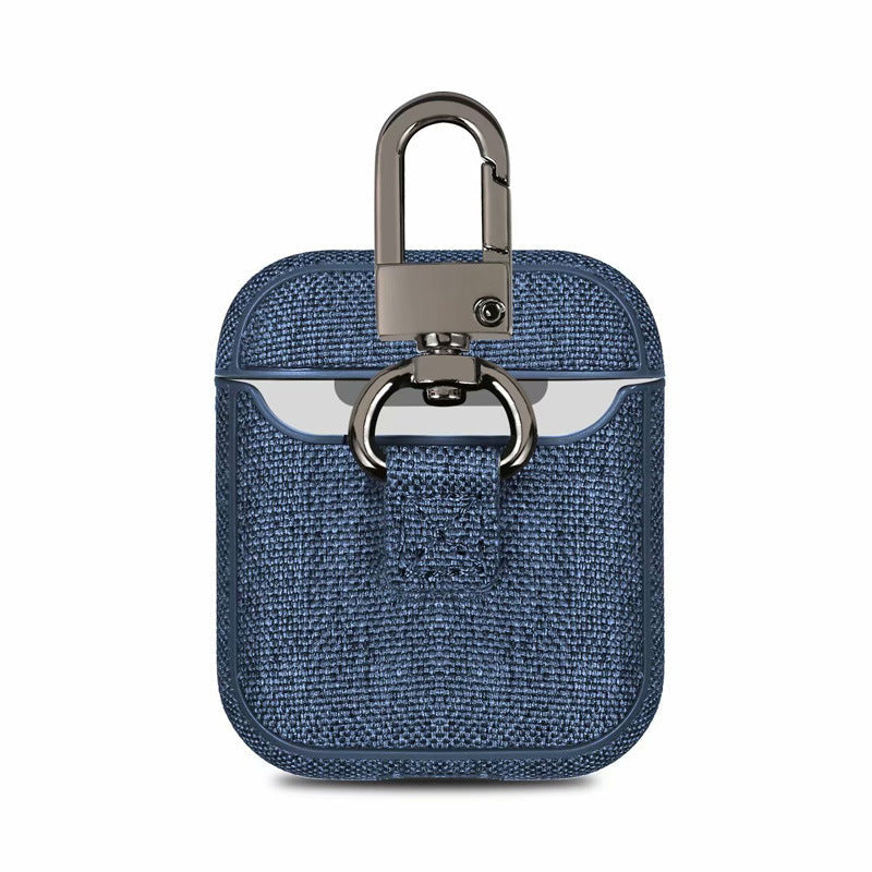 HKM-816595 Felt and Hard Shell Protective Case for AirPods 1/2 - Simple Solid Color Design