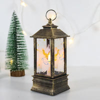HKM-816659 Christmas Themed Storm Lantern Night Lamp - PVC Decoration with Snowman, Elk, Angel, and Jesus Designs