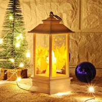 HKM-816659 Christmas Themed Storm Lantern Night Lamp - PVC Decoration with Snowman, Elk, Angel, and Jesus Designs