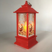 HKM-816659 Christmas Themed Storm Lantern Night Lamp - PVC Decoration with Snowman, Elk, Angel, and Jesus Designs