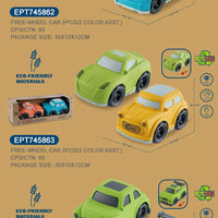 HKM-816659 Wheat Straw Bioplastic Free Wheel Truck Carrier Toy for Kids 0-14+ Years