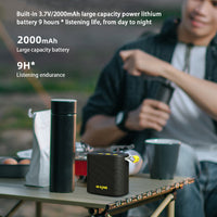 HKM-816915 Portable Waterproof Bluetooth Speaker with Long Battery Life - Black