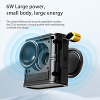 HKM-816915 Portable Waterproof Bluetooth Speaker with Long Battery Life - Black