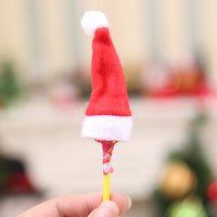HKM-816979 Mini Christmas Hat Non-woven Fabric Decoration, Small 4x7cm Lollipop Cap