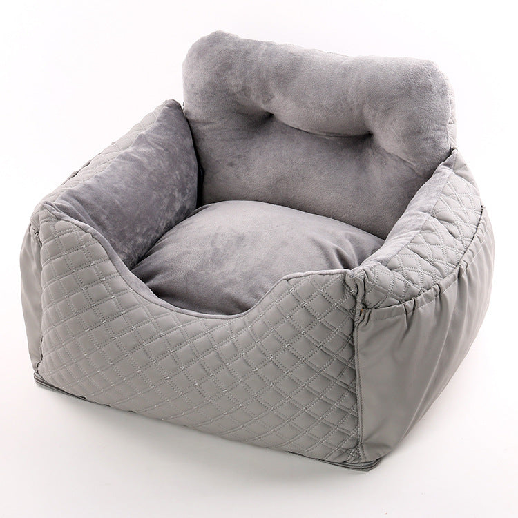 HKM-817235 Pet Dog Car Kennel Portable Cushion Safety Seat