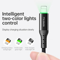 HKM-817235 USB Charging Cable for Apple Devices - 1.2m Length, Black, Single Head Connector