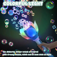 HKM-817491 Electric Bubble Wand with 10 Holes for Rich Bubbles - Fun Outdoor Toy for Ages 5 and Up
