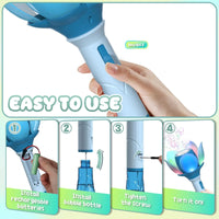 HKM-817491 Electric Bubble Wand with 10 Holes for Rich Bubbles - Fun Outdoor Toy for Ages 5 and Up