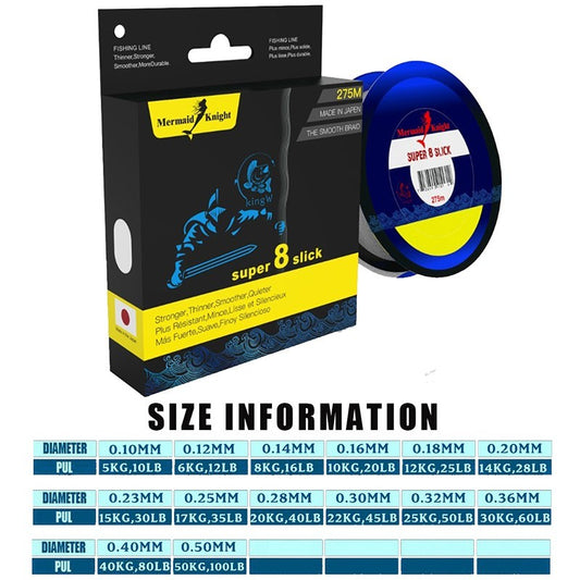 HKM-817555 Fishing line Dama braided line 275 meters 8 braided fishing line