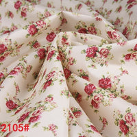 HKM-817683 Beige Base Polyester Printed Fabric with Large Flower and Rattan Leaf Design, 150cm Width, 1x1.5M Length