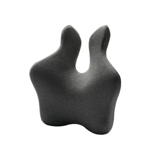 HKM-817683 Lumbar Support Cushion for Office and Car - Memory Foam with Cotton Cover, Solid Pattern, Various Colors