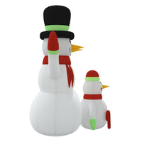 HKM-817811 Inflatable LED Snowman Family Decoration, 500 cm, for Christmas Home and Garden Use