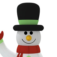 HKM-817811 Inflatable LED Snowman Family Decoration, 500 cm, for Christmas Home and Garden Use