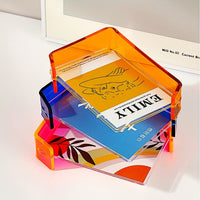 HKM-817939 Creative 4x6 Inch Colorful Acrylic Photo Frame Box with Gradient Design
