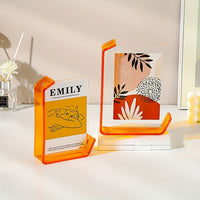 HKM-817939 Creative 4x6 Inch Colorful Acrylic Photo Frame Box with Gradient Design