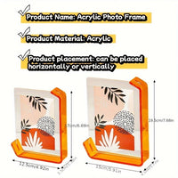 HKM-817939 Creative 4x6 Inch Colorful Acrylic Photo Frame Box with Gradient Design