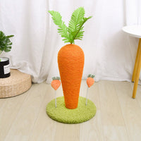 HKM-818003 Two-Color Sisal Carrot Simulation Pet Toy - Medium & Large Sizes Available