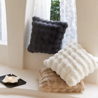 HKM-818131 Nordic Square Throw Pillow Cover for Living Room - 45x45cm, Beige, Light Camel, Pink, Ink Grey