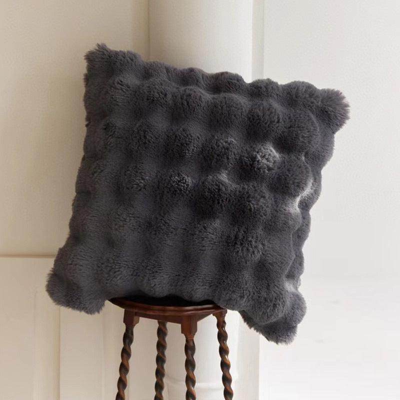 HKM-818131 Nordic Square Throw Pillow Cover for Living Room - 45x45cm, Beige, Light Camel, Pink, Ink Grey