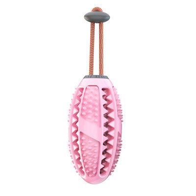 HKM-818451 New Pet Dog Food Leakage Ball Toothbrush Elastic Rubber Ball Molar Bite Resistant Pet Interactive Toy Supplies