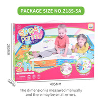 HKM-818579 Magic Aqua Doodle Water Drawing Mat for Kids - Two-in-One Educational Spray Painting Blanket