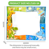 HKM-818579 Magic Aqua Doodle Water Drawing Mat for Kids - Two-in-One Educational Spray Painting Blanket