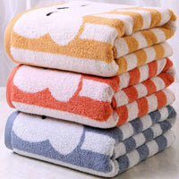 HKM-818579 Multicolor Cartoon Baby Bath Towel - Soft, Absorbent Pure Cotton, Ideal for Gentle Drying