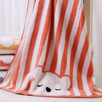 HKM-818579 Multicolor Cartoon Baby Bath Towel - Soft, Absorbent Pure Cotton, Ideal for Gentle Drying